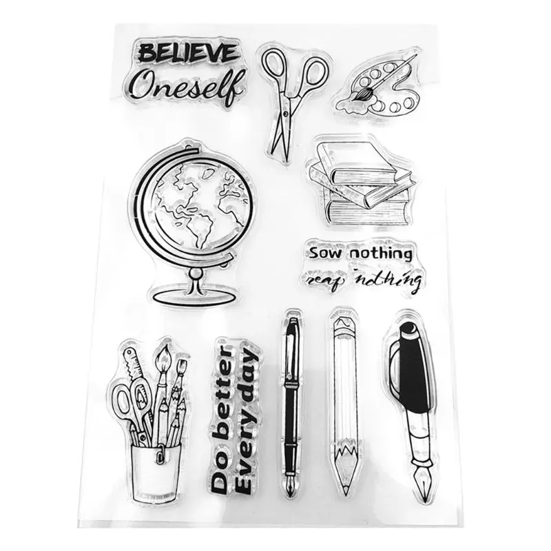 

Globe Stationery Silicone Clear Seal Stamp DIY Scrapbooking Embossing Photo Album Decorative Paper Card Craft Art Handmade Gift