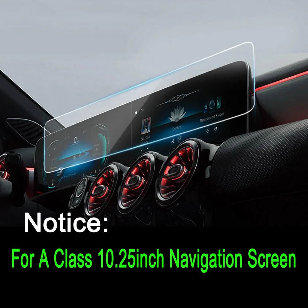 for mercedes benz a class w177 v177 a180 a200 a220 a250 car navigation screen instrument membrane tempered glass protector film free global shipping