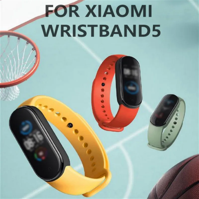 Для Xiaomi Mi Band 5 силиконовый розовый сменный Браслет ремешок для наручных часов Xiomi