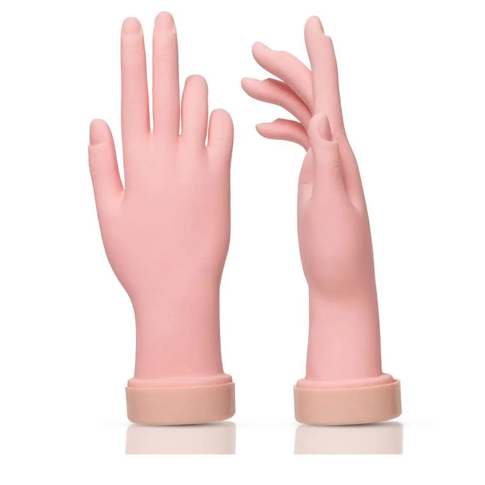 

Ручная модель для практики ногтей, гибкие подвижные силиконовые протезированные мягкие искусственные руки для дизайна ногтей, модель това...