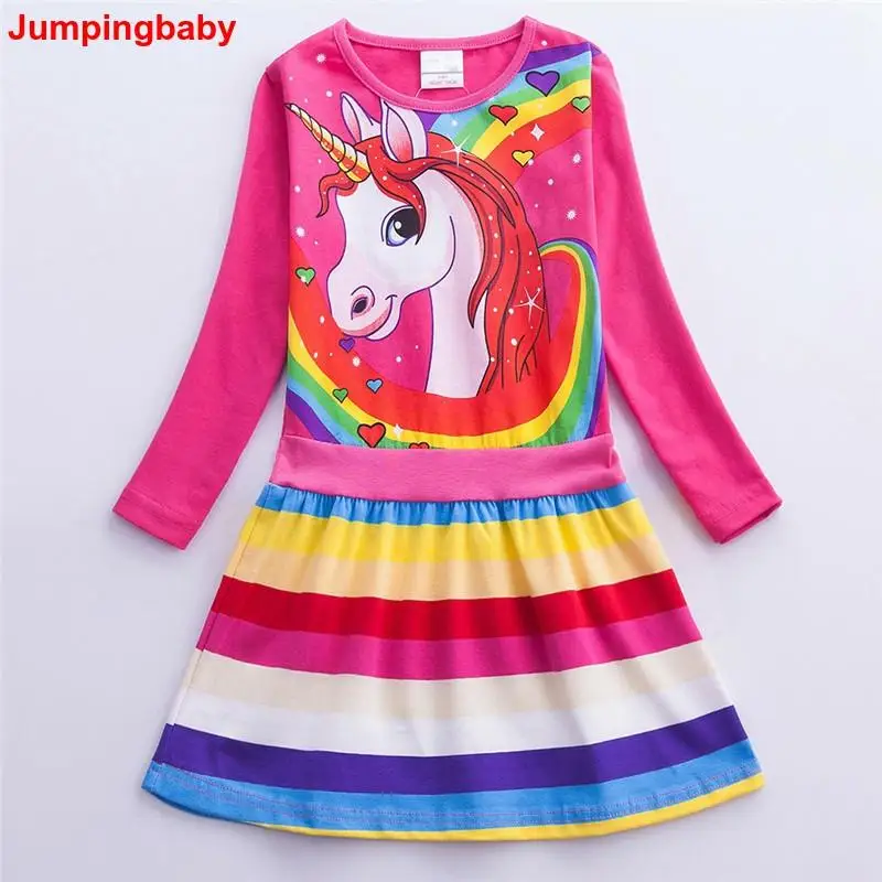 

2019 Girls Dress Vestido Unicornio Vestidos Unicorn Dress Kids Dresses for Spring Dresses Meisies Jurk Kiz Cocuk Elbise Princess