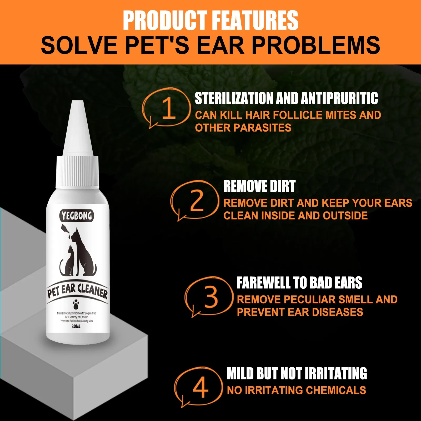 30 мл Клещи для щенков удаляет очиститель собак и кошек кошачьи ушки домашних