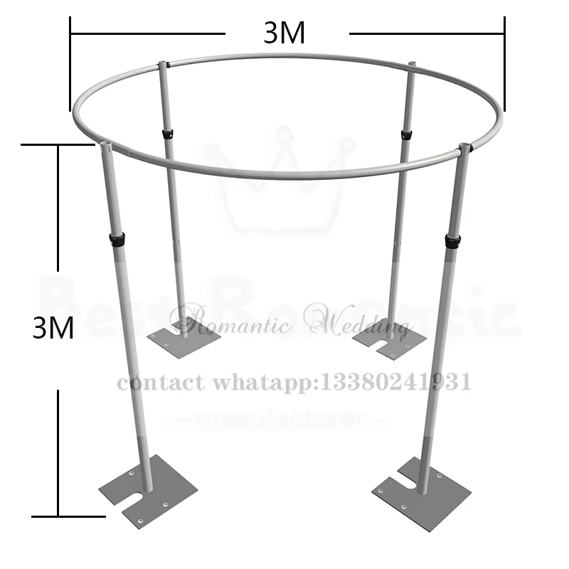 3 м диаметр на высокий круглый круг белая свадебная труба и драпировка павильон