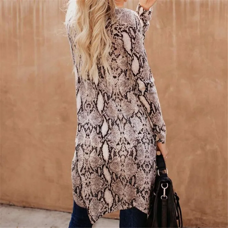 Летний кардиган Женские топы и блузки одежда 2020 уличная со змеиным принтом