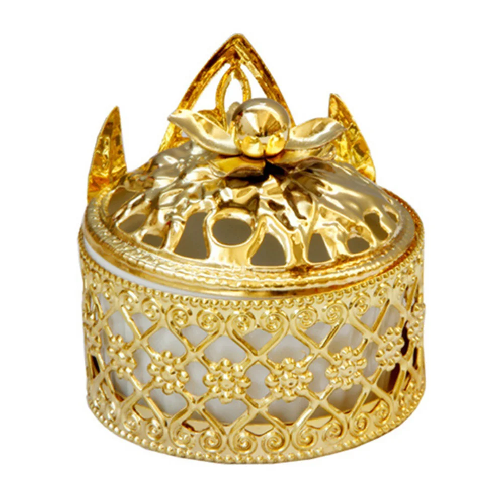 

1pc Jewelry Box Creative Jewelry Organizer Earring Necklace Container (Golden)