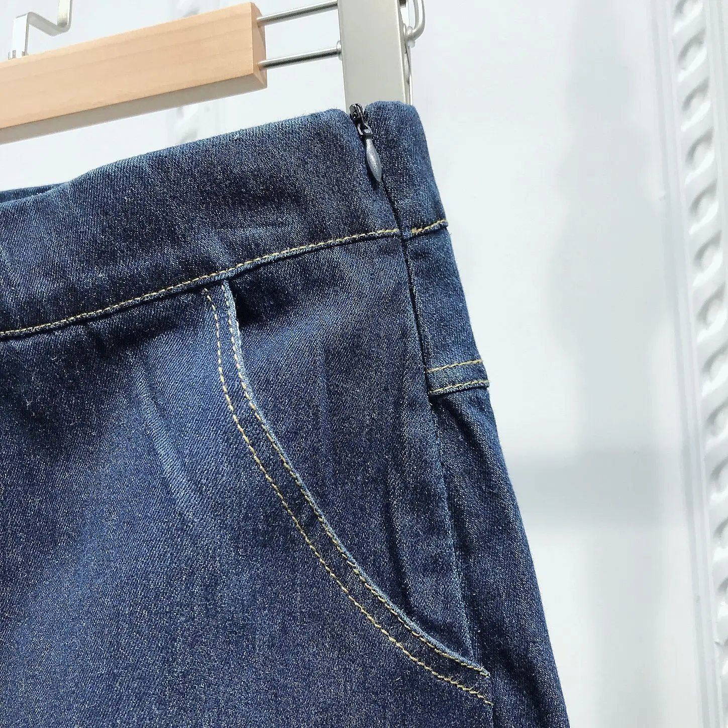 Женская джинсовая юбка карандаш с завышенной талией|Мусульманская одежда| |