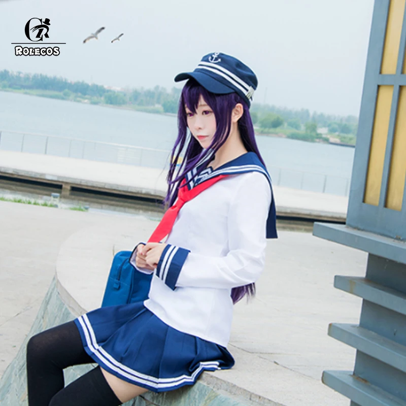 ROLECOS игра Kantai Коллекция косплей женская сексуальная школьная форма костюм с