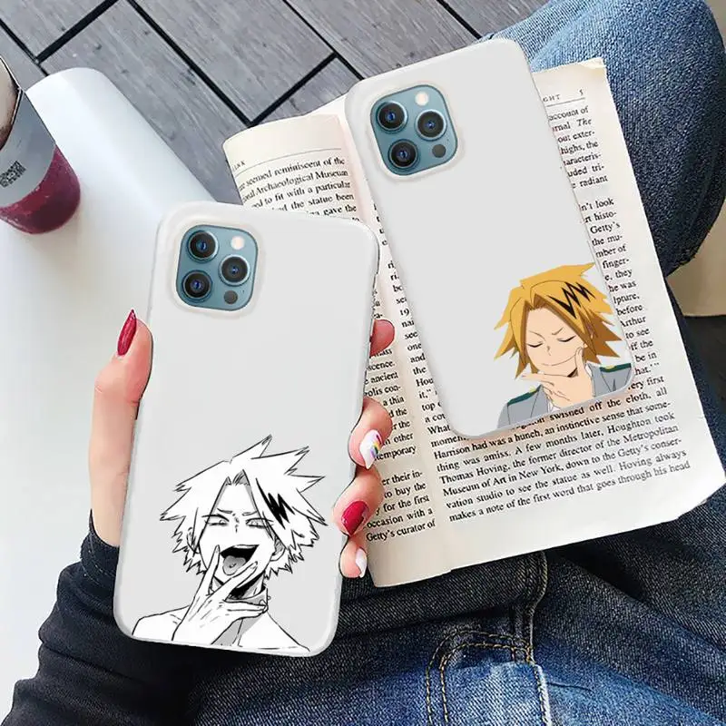 

My hero academia denki kaminari Phone Case Candy Color for iPhone 6 7 8 11 12 13 s mini pro X XS XR MAX Plus