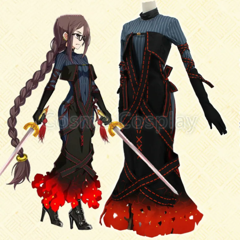Cos Fate/Grand Order Beauty Yu Cosplay Costume FGO Ji Black |