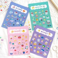 cartoon bears rabbit colorful cute stickers label paster album notebook diy decorative stickers scrapbooking kawaii stationery