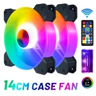 Кулер COOLMOON, 140 мм, с RGB-подсветкой, 14 см, 6 контактов