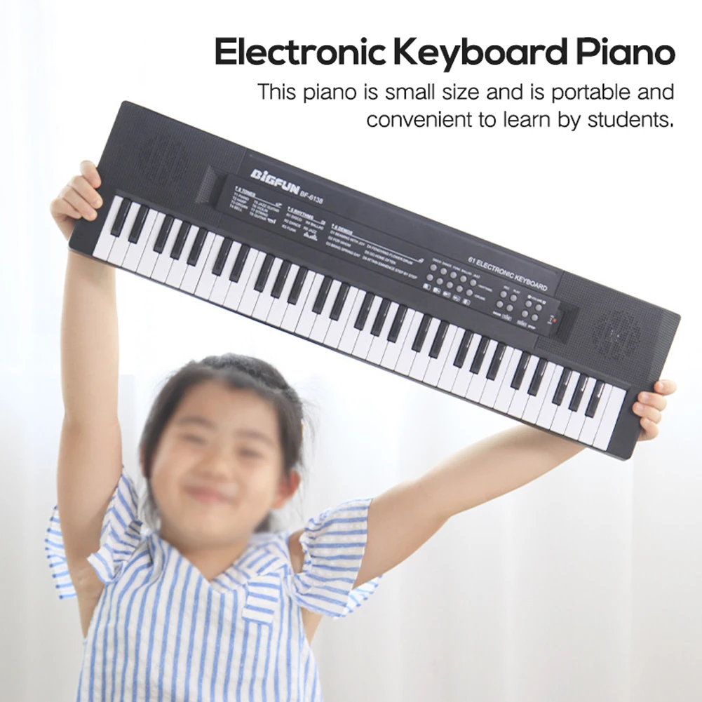 

61 клавиша цифровое музыкальное электронное пианино клавиатура пианино детское многофункциональное электрическое пианино с микрофоном дл...