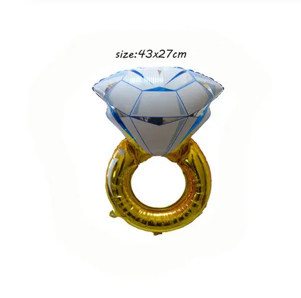 1pcs mini ring 1 комплект 16 дюймов розовое золото буквы "Bride to be" воздушных шаров в форме сердца воздушные шары из фольги курица декорации на свадьбу, вечеринку принадлежности для вечеринки-девичника - Цвет: 1pcs mini ring
