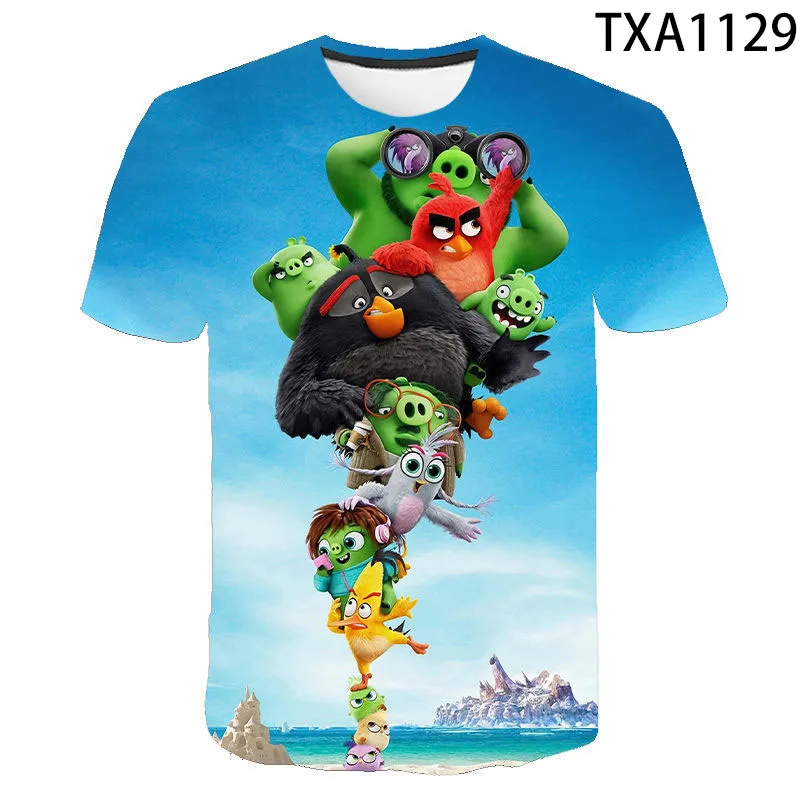 Новинка 2020 летняя 3D футболка с птицами модная уличная одежда для мальчиков и