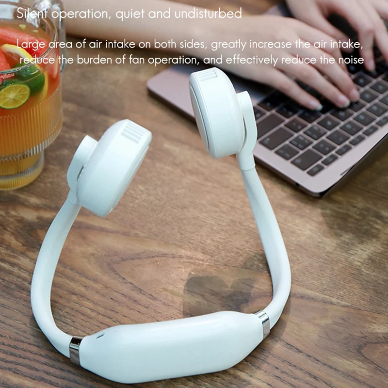 

USB Portable Neck Fan with Rechargeable Battery Ultra Quiet Wind Portable Fan Pocket Air Cooler Air Conditioner