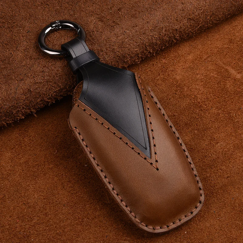 Leather Key Case for Ford Focus Edge Explorer 5 Mondeo Mk4 Escort Trurus TITANIUM Mustang Ranger Car Cover Holder | Автомобили и