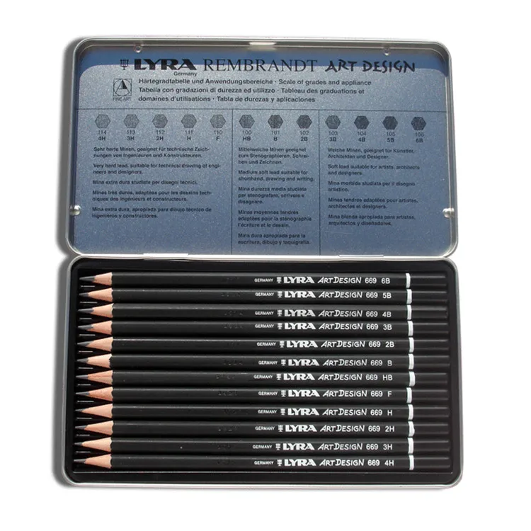 LYRA карандаши набор карандашей для эскизов Рембрандт художественный дизайн 12 шт.