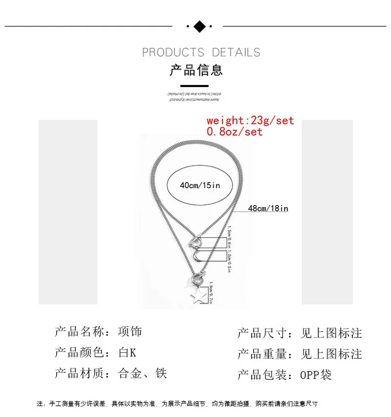 

AE-CANFLY Layered Long Chain With Moon/Stars Pendant Necklace for Women Fashion Necklace on Neck Jewelry Chain Necklaces Gifts