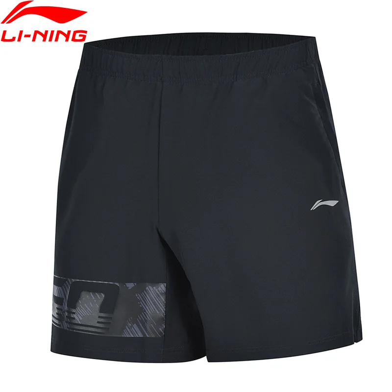 Мужские Спортивные Шорты Li Ning тренировочные дышащие с подкладкой из полиэстера и