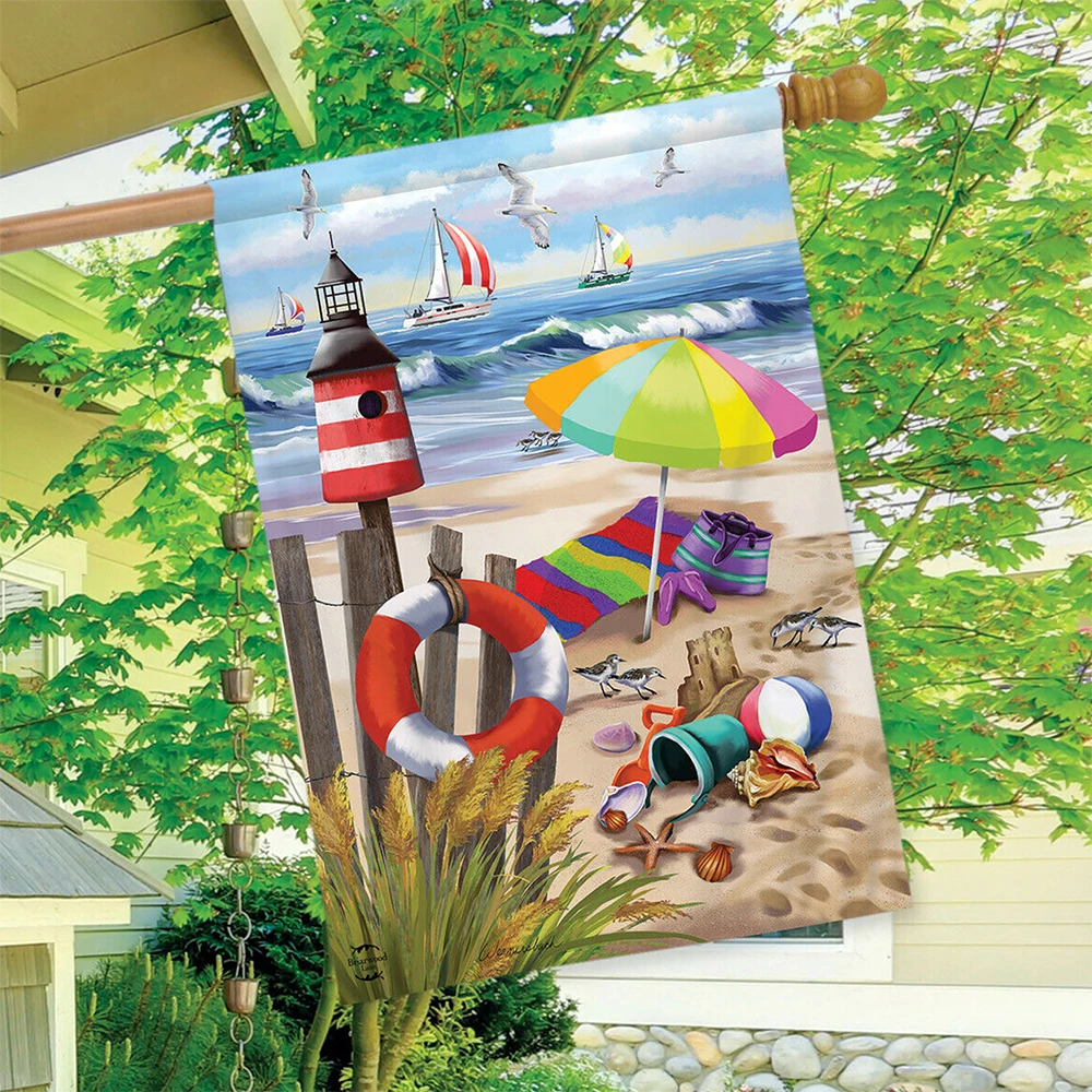 

28" x 40" Coast Beach Haiou Banner Flag Coast Banner Holiday Decoration