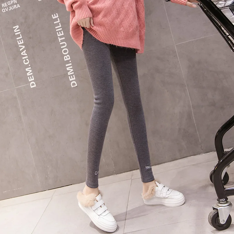 Зимние Леггинсы для беременных женщин 2019 штаны подтяжки живота бархатные