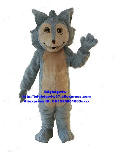 Long Fur Timber Grey Wolf Husky Dog Mascot Costume Adult Cartoon Character Outfit Theatrical Performances Live-dressed zx355 |