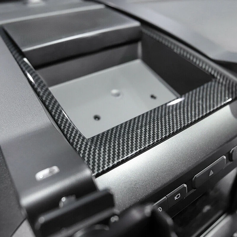 

Carbon Fiber Grain Center Console Dashboard Navigation Switch Panel Decor Cover Trim for 2015-2020 Ford F150 F-150