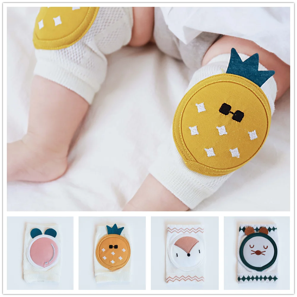 

Наколенники для детей от 0 до 3 лет ; Нескользящие наколенники для малышей; Сетчатые дышащие наколенники с рисунками животных; Защитная подуш...