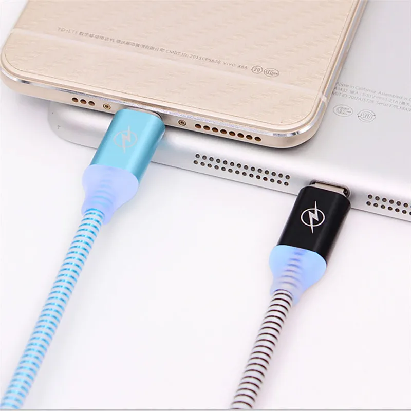 1.5A светодиодный 1 м Micro USB кабель для Xiaomi Redmi Note 5 Pro 4 Реверсивный зарядки и передачи