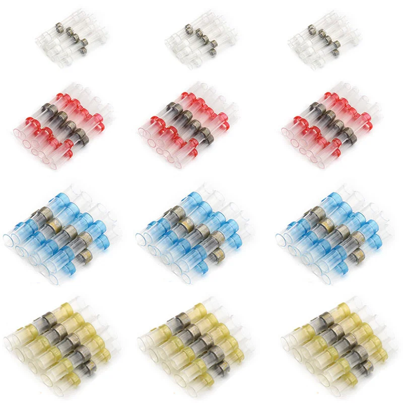 20PCS terminal block for wires solder seal heat shrink butt faston connector electrical splices shrink wrapping wago clamps