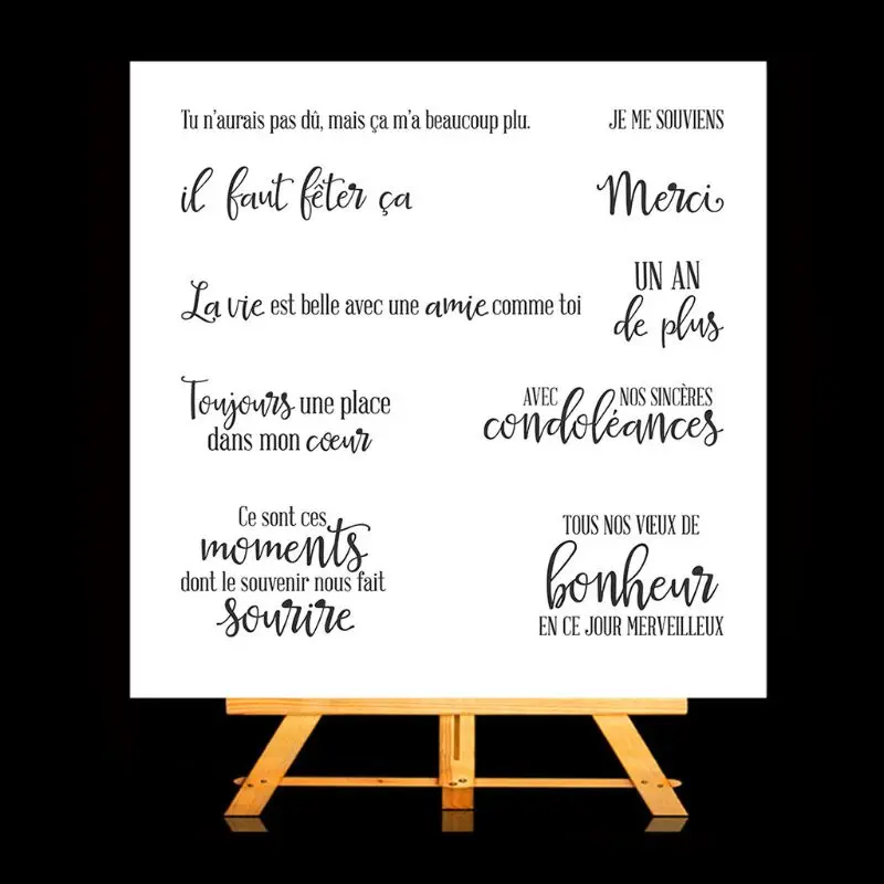 Силиконовый прозрачный штамп с французским алфавитом для самостоятельного