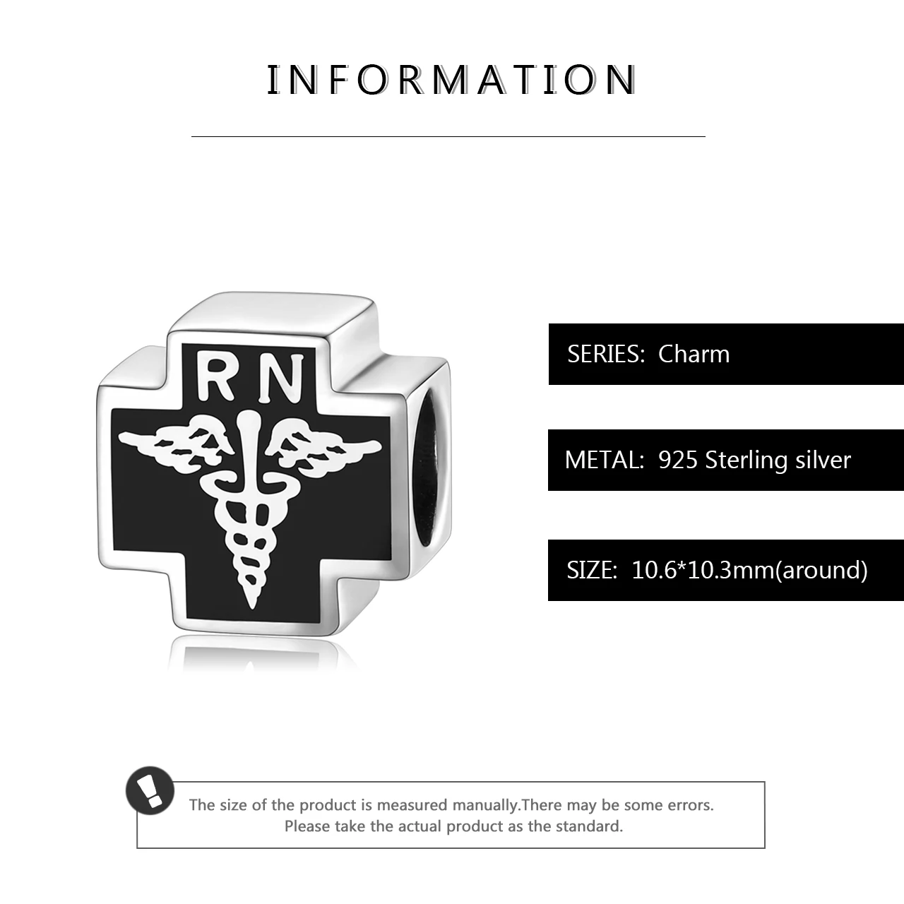 Зарегистрированные профессиональные знаки для медсестер бусины-шармы