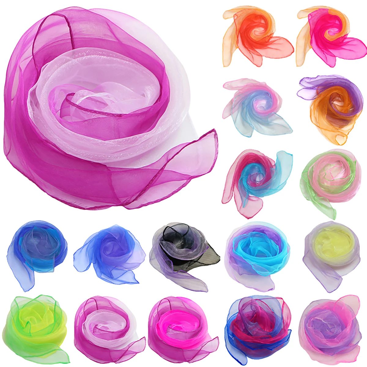 

Шарф женский Шелковый, вечерние тный, градиентный