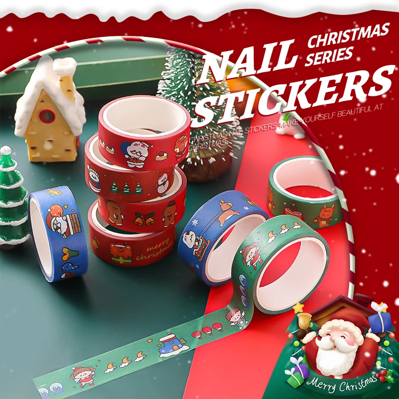 Новый рождественский декоративный бумажный скотч с изображением милой девушки |