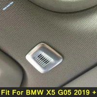 auto upper roof top dome mic microphone cover trim matte style interior modified accessories fit for bmw x5 g05 2019 2022