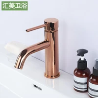 100 copper rose gold bathroom basin faucet toilet wash basin hot and cold basin faucet