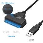 USB-кабель Sata, адаптер Sata 3-Usb 2,0, компьютерные кабели, разъемы Usb Sata, адаптер, кабель с поддержкой 2,5 дюйма Ssd Hdd, жесткий диск