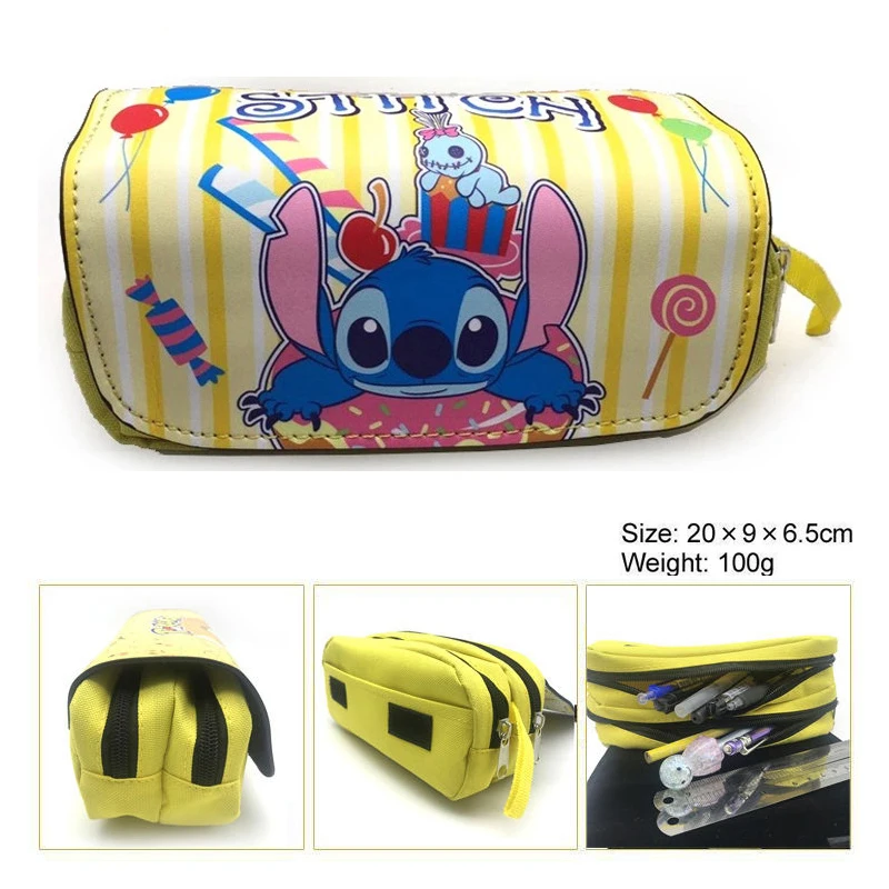 Чехол-книжка с рисунком из мультфильма Disney Stitch черный школьный портфель подарок