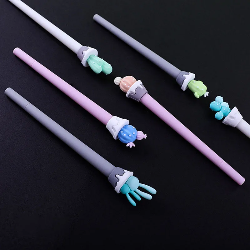 

Kawaii Cactus Succulents Gel Pen 36 Pcs/lot Cute 0.5 Mm Black Ink Signature Pens Office School Supplies Stationery Gift