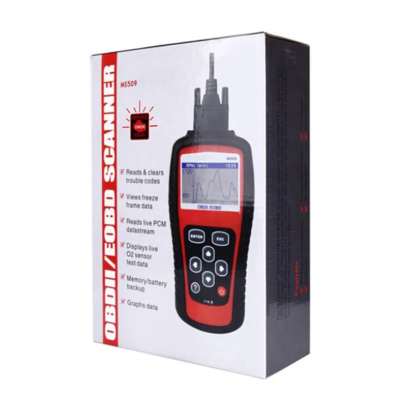 

MS509 OBD2 Auto Detector Code Reader Code Reader Auto Fault Diagnosis Reader Reader Multi-language