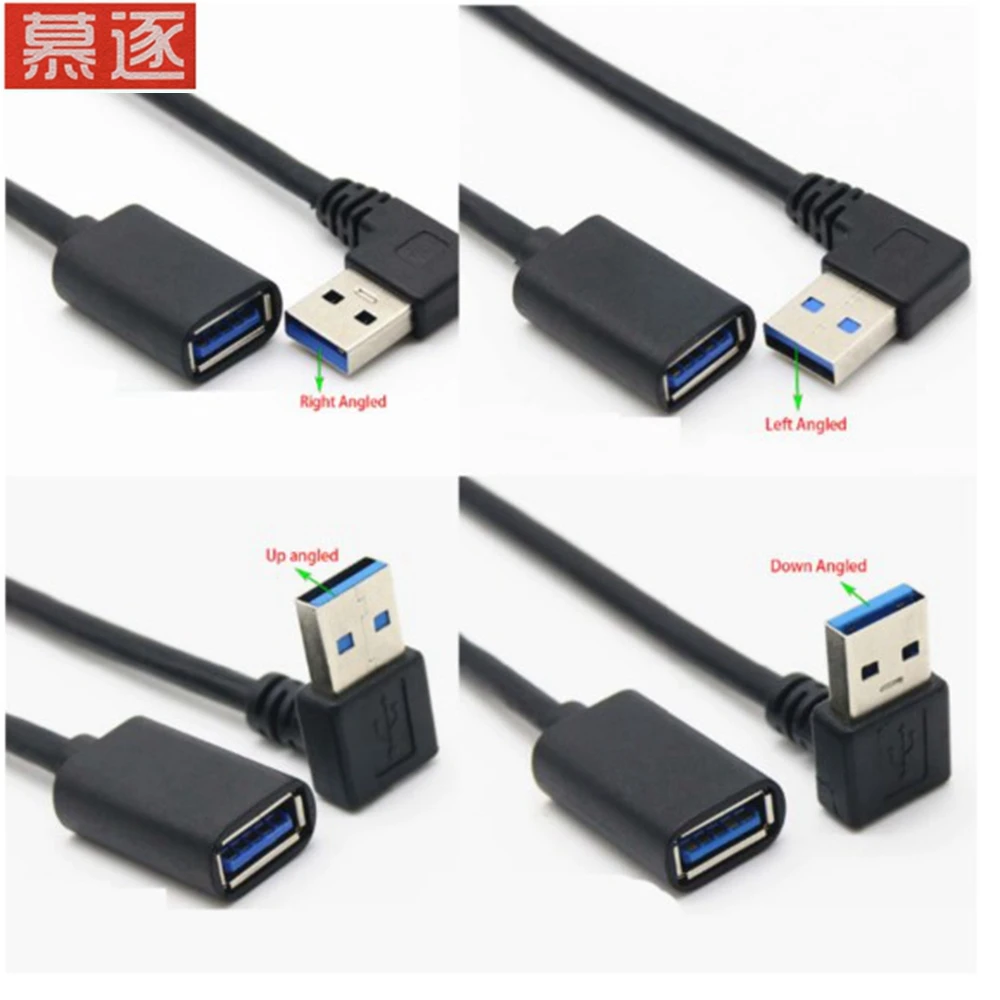 Новый USB 3 0 Удлинительный кабель вверх вниз левый правый угол 90 градусов от