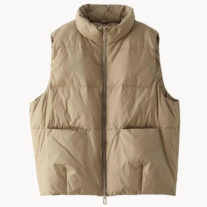 

Cotton Women Parkas Vest Winter Vintage 2021 Casual All Match Female Outwear Tops