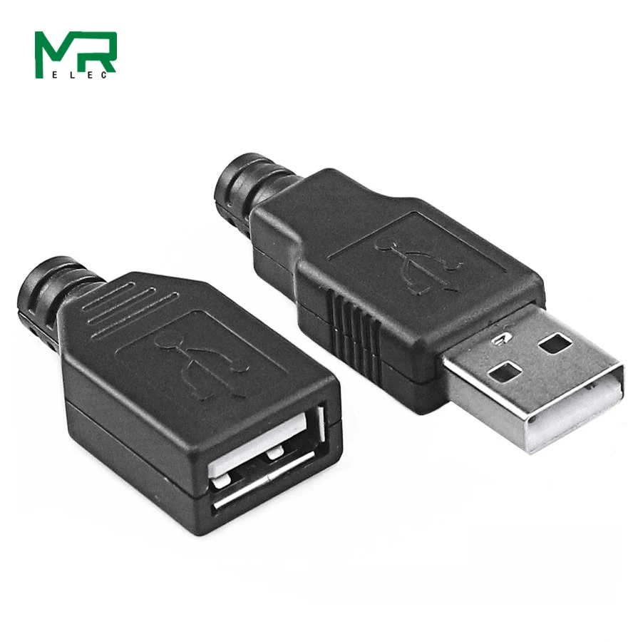 Лидер продаж; Новинка; Тип A входящий штекер USB 4-контактный Штекерный разъем USB разъем с черным Пластик крышка