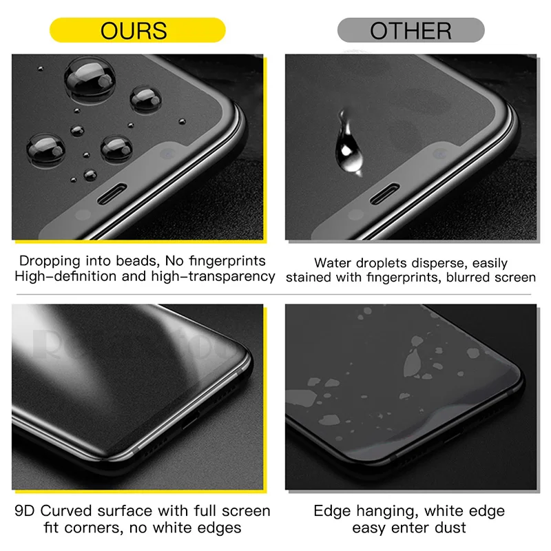 Закаленное матовое стекло без отпечатков пальцев для iPhone X XS 11 pro Max XR Защитная