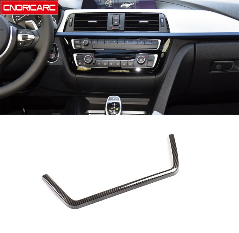 

ABS центральная консоль, U-образная CD рамка, декоративная крышка, отделка, автомобильный Стайлинг для BMW F30 F32 F34 3/4 серии 2013-2019, цвет углеродного ...