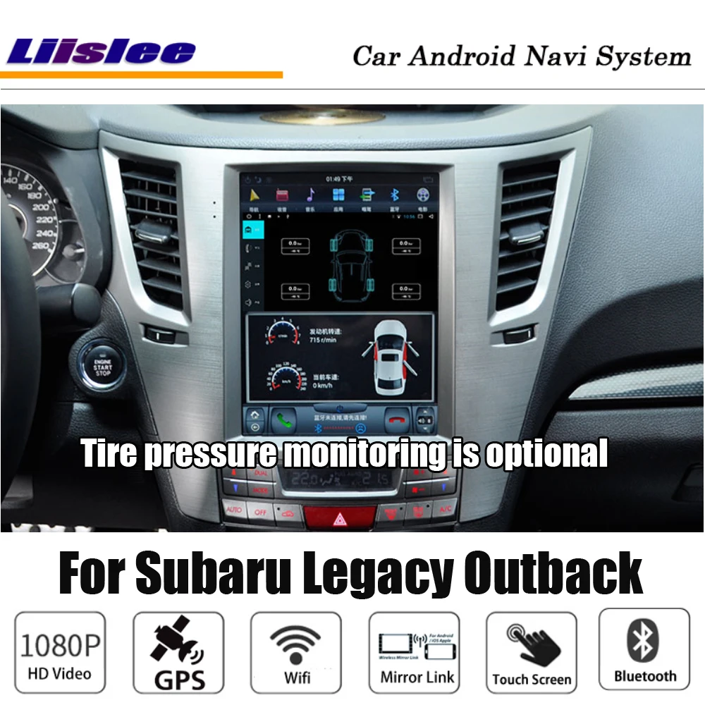 Вертикальный автомобильный стерео экран Tesla для Subaru Legacy Outback Carplay GPS навигационная