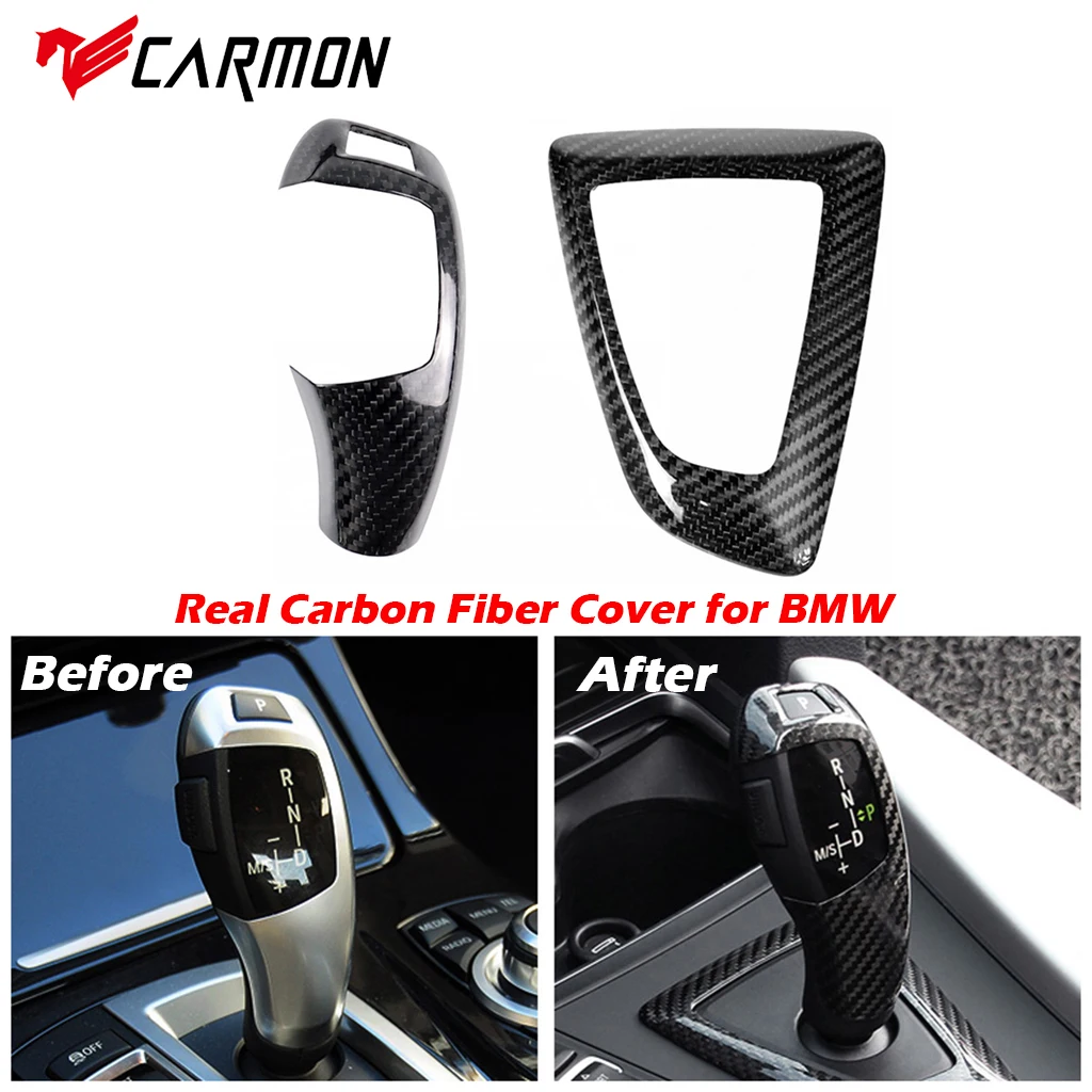 Ручка переключения передач и панель из углеродного волокна для BMW 1 2 3 4 серии F20 F21