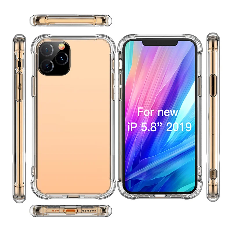 Для iPhone 11 XI Max XR противоударный чехол для телефона 2019 прозрачный мягкий