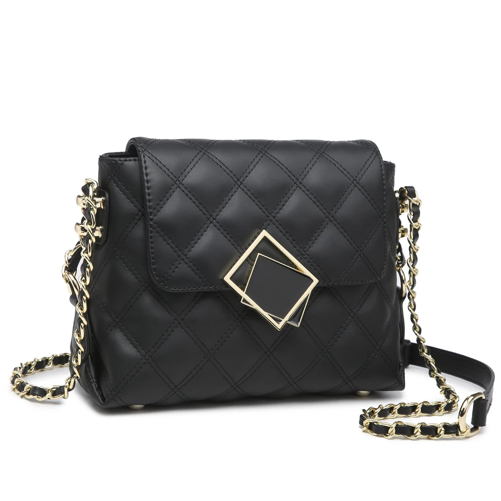 

Fashion Diamond Shape Lock High End Black Bag Women Genuine Leather Shoulder Bag Handbags Casual Crossbody Bag