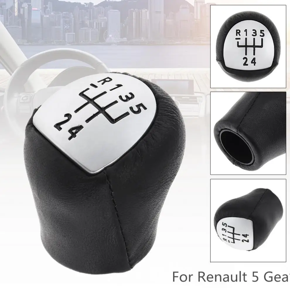 5 скоростей ABS пластик кожа ручной рычаг переключения передач Ручка Подходит для